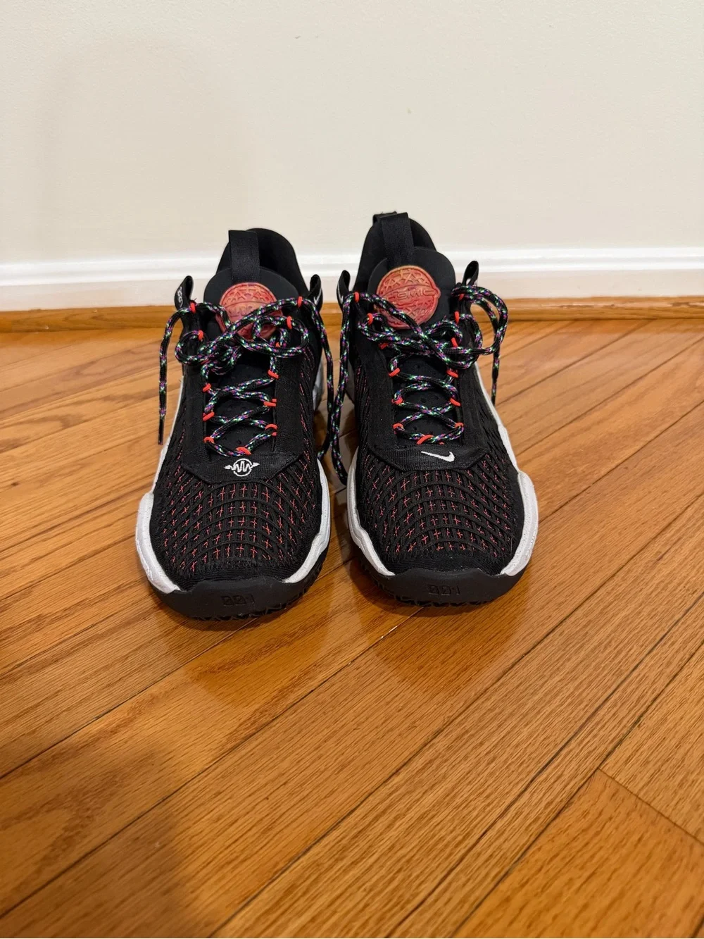 Nike Black Multicolor Knit Athletic Shoes